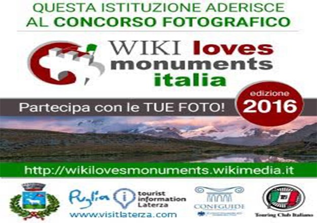 Il Comune aderisce a Wiki Loves Monuments Italia 2016